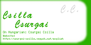 csilla csurgai business card